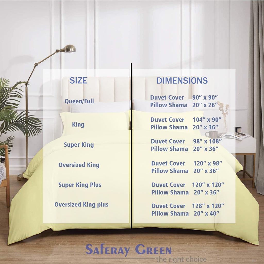 Duvet Cover Oversized King Plus 120'x128' 3 Piece 100% Egyptian Cotton Luxury Soft & Breathable All Season 600 Thread Count with Zipper Closure & Corner Ties Soft Comforter Cover (Ivory)