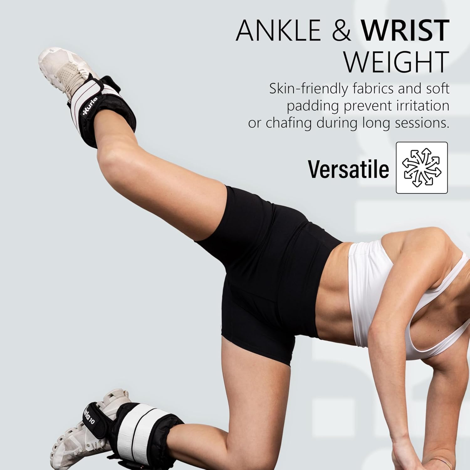 Ankle & Wrist Weights – 8/16/20/30 lbs Pair (4–15lbs - Each) | Dual Adjustable Secure Strap System | Patented Design | Ideal for Home Workouts, Pilates, Yoga, Glute Training