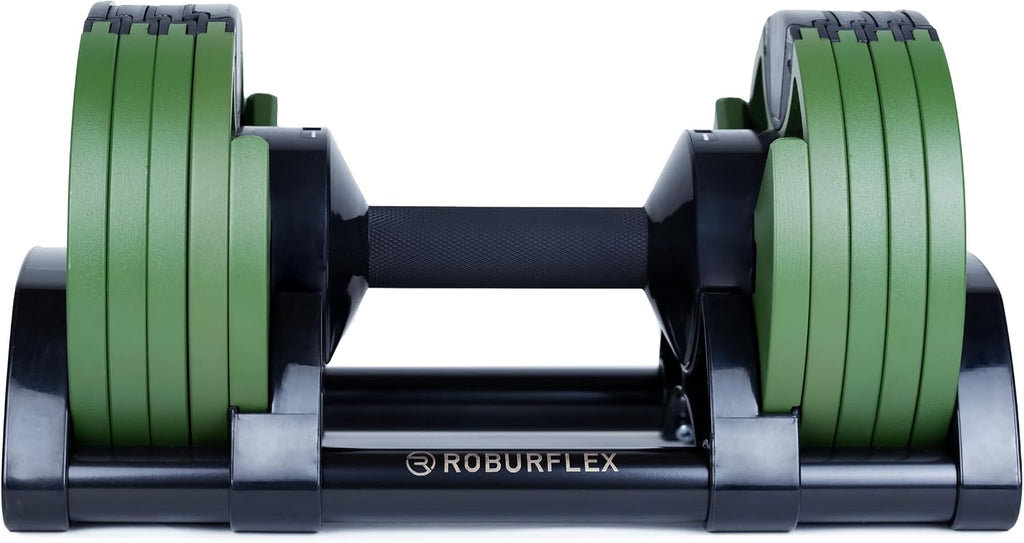 Adjustable Dumbbell (Single) 5-40/80lb, 5lb Increments, for Home Gym Fitness - Upto 20 weight settings