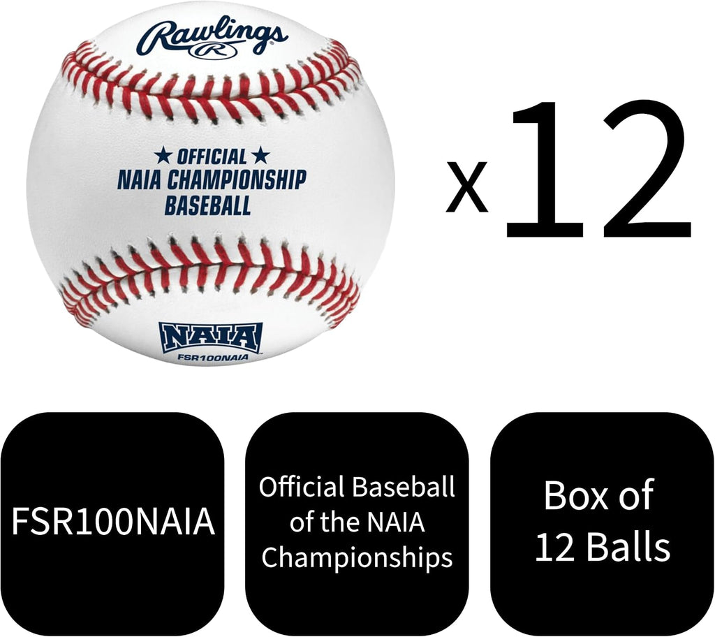 Rawlings | FLAT SEAM NAIA Collegiate League Baseballs | FSR100NAIA | 12 Count