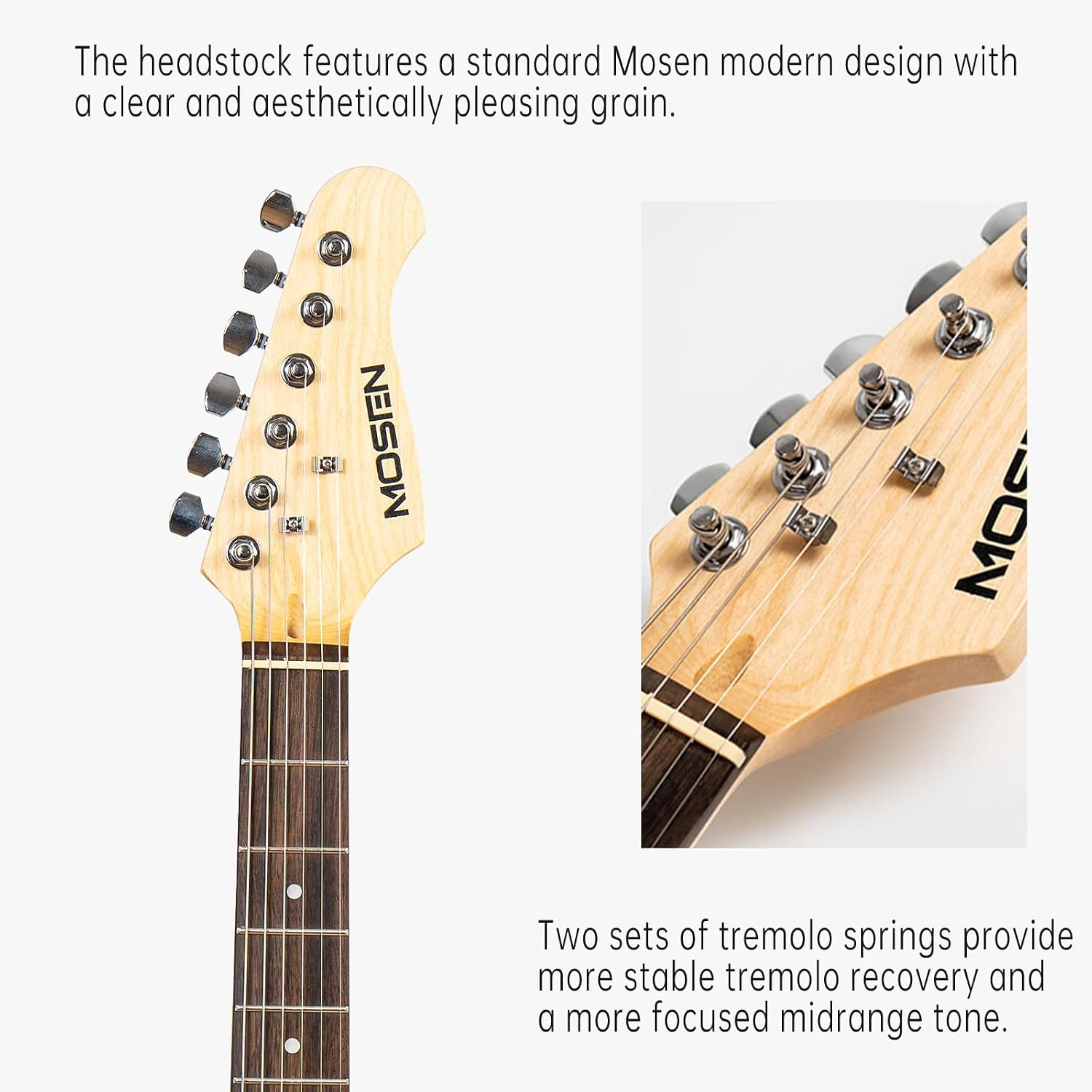 MOSEN Beginner Electric Guitar 39 inch Solid Body, HSS Pickup with Coil Split, Full Size Guitar Starter Set w/Amp, Gig Bag, Tuner, Capo, Cable, All Accessories,MS-SS60-Ice Blue
