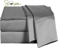 100% Supima Cotton Sheets 600 Thread Count,Full Size Bed Sheet Set 4 Pieces,Soft & Silky Sateen Weave, Fits Mattress Up to 18'',Deep Pocket, Breathable & Fade Resistant (Dark Grey, Full)