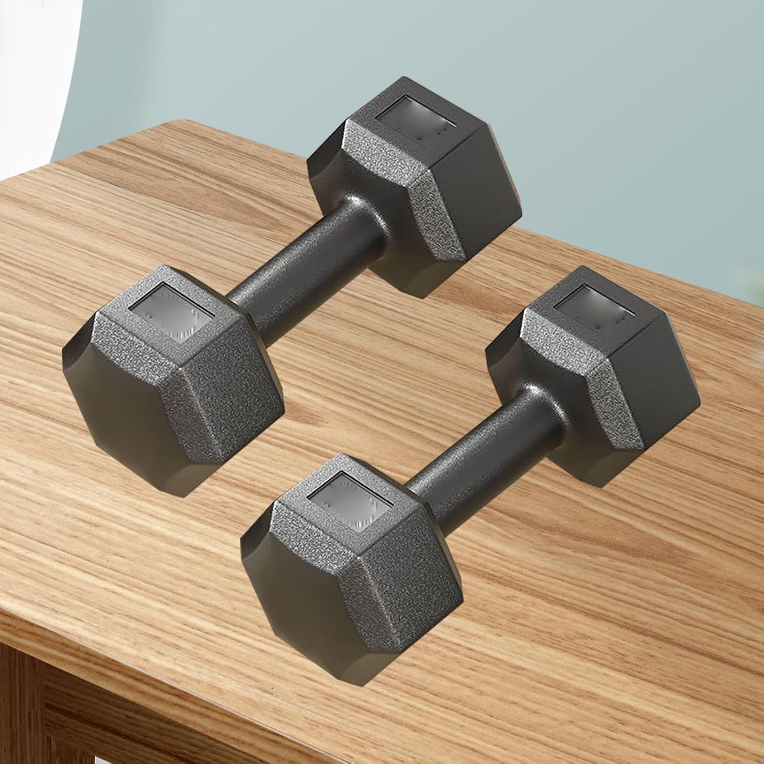 ZJchao Fitness Hex Dumbbell Set Strong Stability for Strength Training Home Use 22lb Dumbbells 2 X Dumbbell for Men & Women Cast Iron PVC