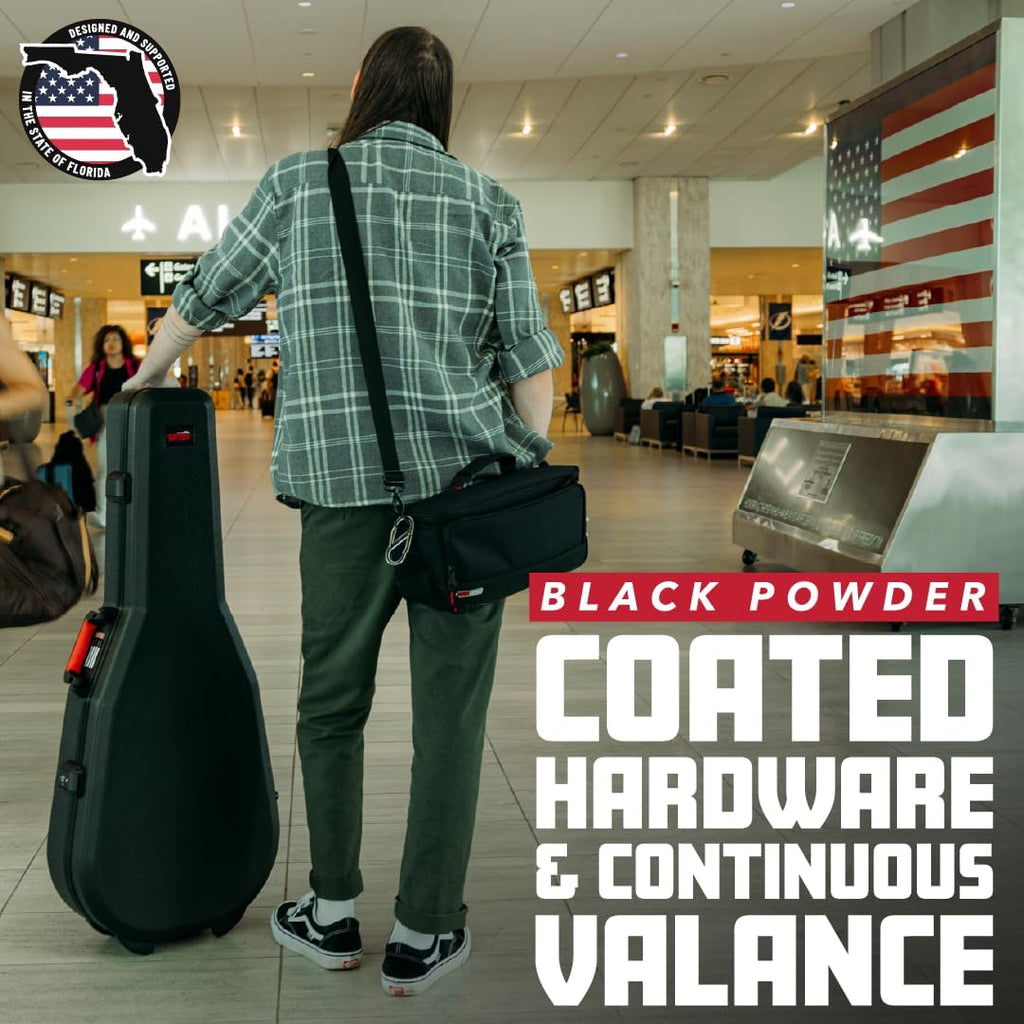 Gator Cases Molded Flight Case for Classical Style Acoustic Guitars with TSA Approved Locking Latch, (GTSA-GTRCLASS)