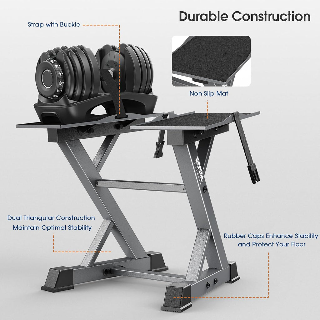 Adjustable Dumbbell Rack Weight Rack Heavy Duty, Home Gym Dumbbell Storage Stand Holder