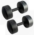 Legacy Solid Round Dumbbell Black – Heavy Duty Cast Iron Hand Weight with Knurled Ergonomic Grip for Strength Training, Muscle Toning, Home Gym Workout – 5 lb to 150 lb In Single & Pair