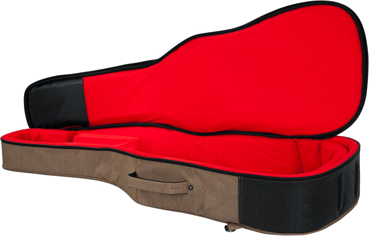 Gator Cases Transit Series Lightweight Acoustic Guitar Gig Bag with Back Pack Straps and Rubberized Base, Tan Exterior (GT-ACOUSTIC-TAN)