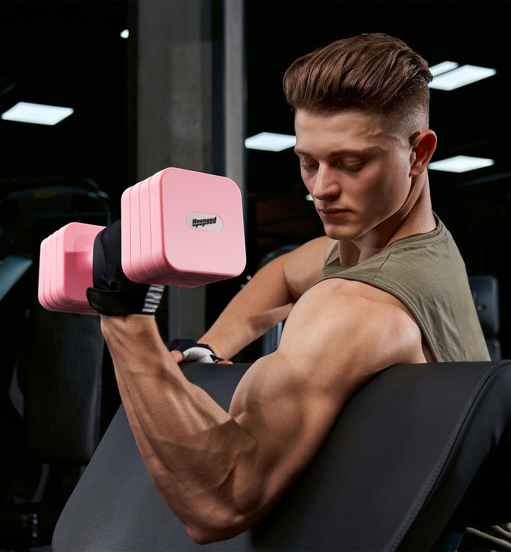 15LB 20LB 30LB 40LB 50LB Adjustable Dumbbell Set Free Weights Dumbbells Set for Women Men Hand Weights Sets Adjust Dumbbell Weight Sets for Home Gym Exercise Workout Strength Training Equipments