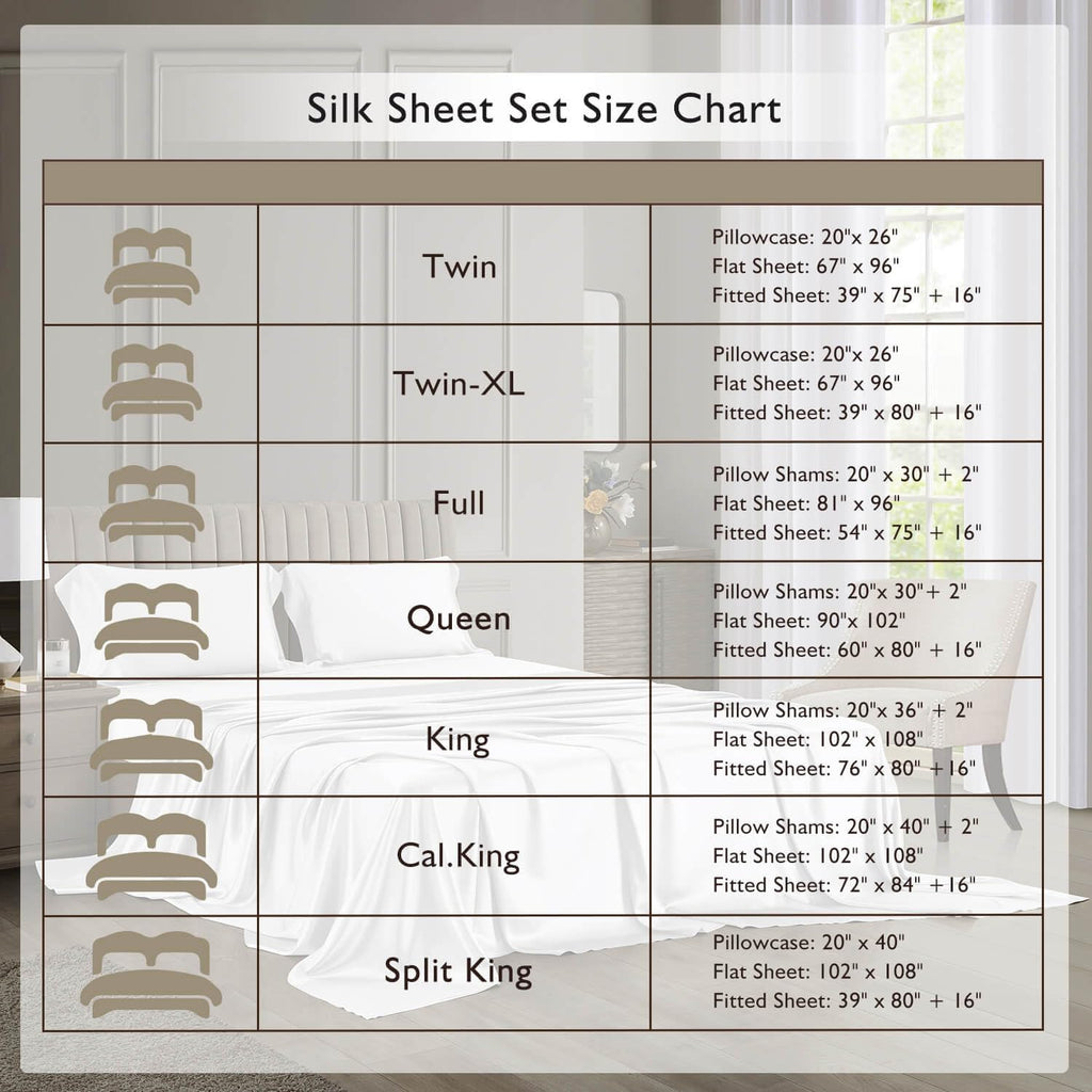 DISANGNI 22 Momme 100% Mulberry Silk Bedding Set - 4-Piece Luxury (2 Pillowcases, 1 Fitted Sheet, 1 Flat Sheet) - 6A Grade Natural Silk (Cream White, Twin)