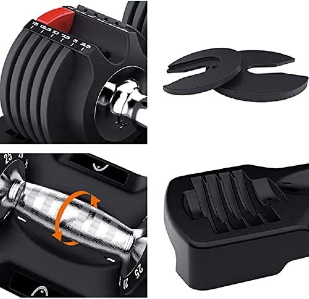 KRASS Pro Dumbbell Set – Adjustable Weight Detachable Dumbbells with ABS Base Home Exercise Equipment for Gym Exercise Training, 25 Pounds (2 x 5.6 kg), Collector88