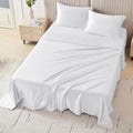 Mulberry Park Silks - 22 Momme 100% Mulberry Silk Sheets - Full Size Bed Set - 16' Pocket - Luxurious Bed Sheets & Pillowcases, Skin-Friendly & Breathable - Charmeuse Silk for Hair Care - White