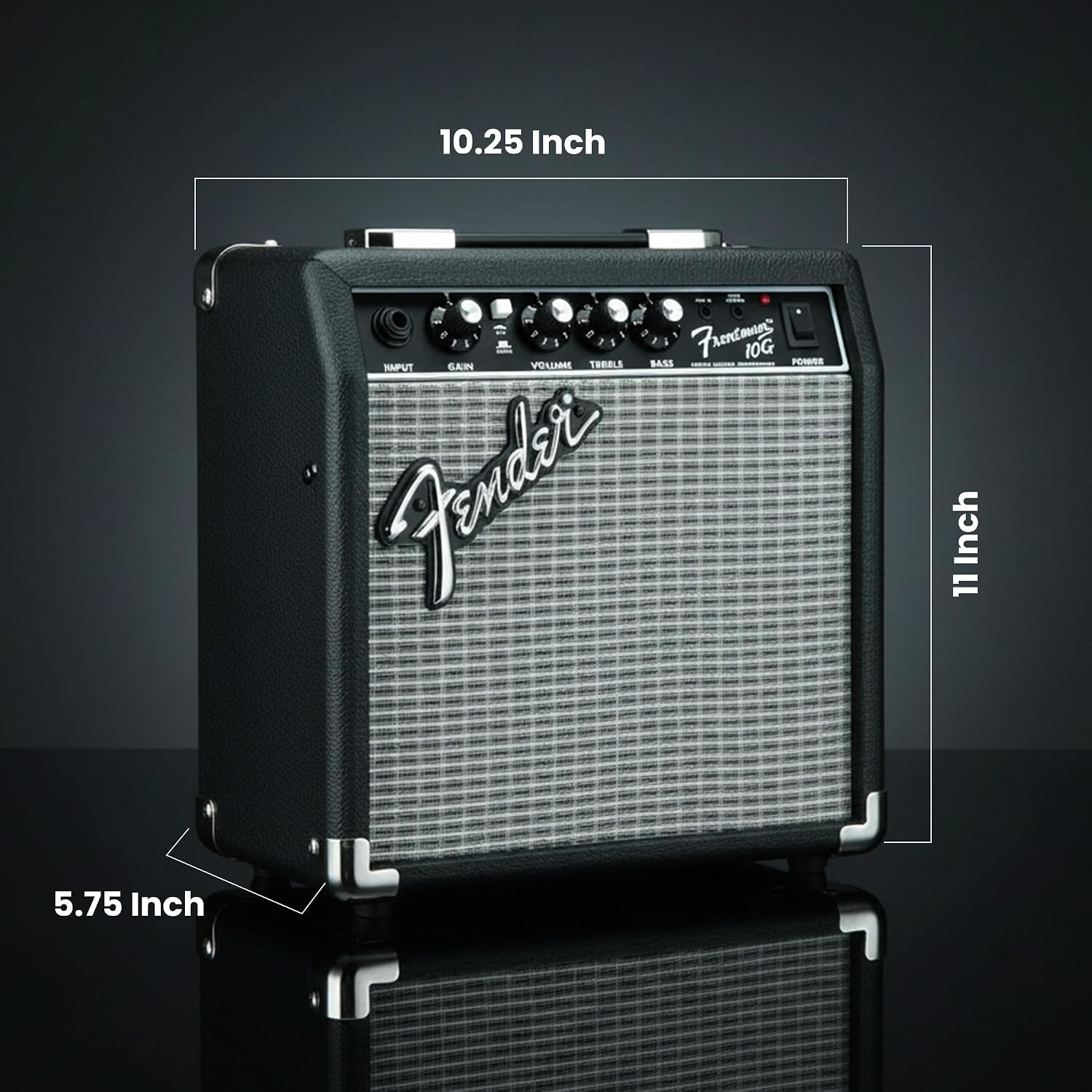 Fender Frontman 10G Guitar Combo Amplifier - Black Bundle with Cable and Austin Bazaar Exclusive 12-Pack Picks