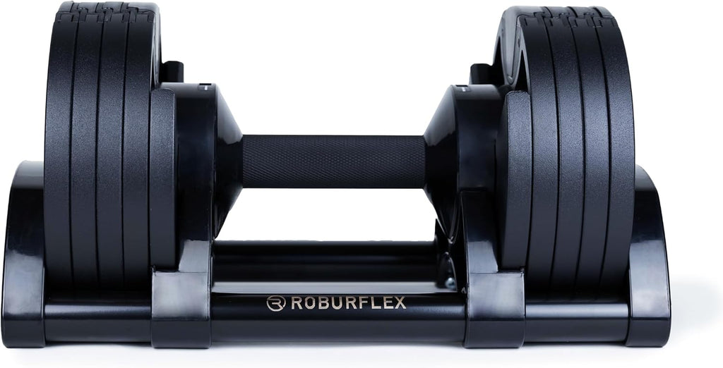 Adjustable Dumbbell (Single) 5-40/80lb, 5lb Increments, for Home Gym Fitness - Upto 20 weight settings