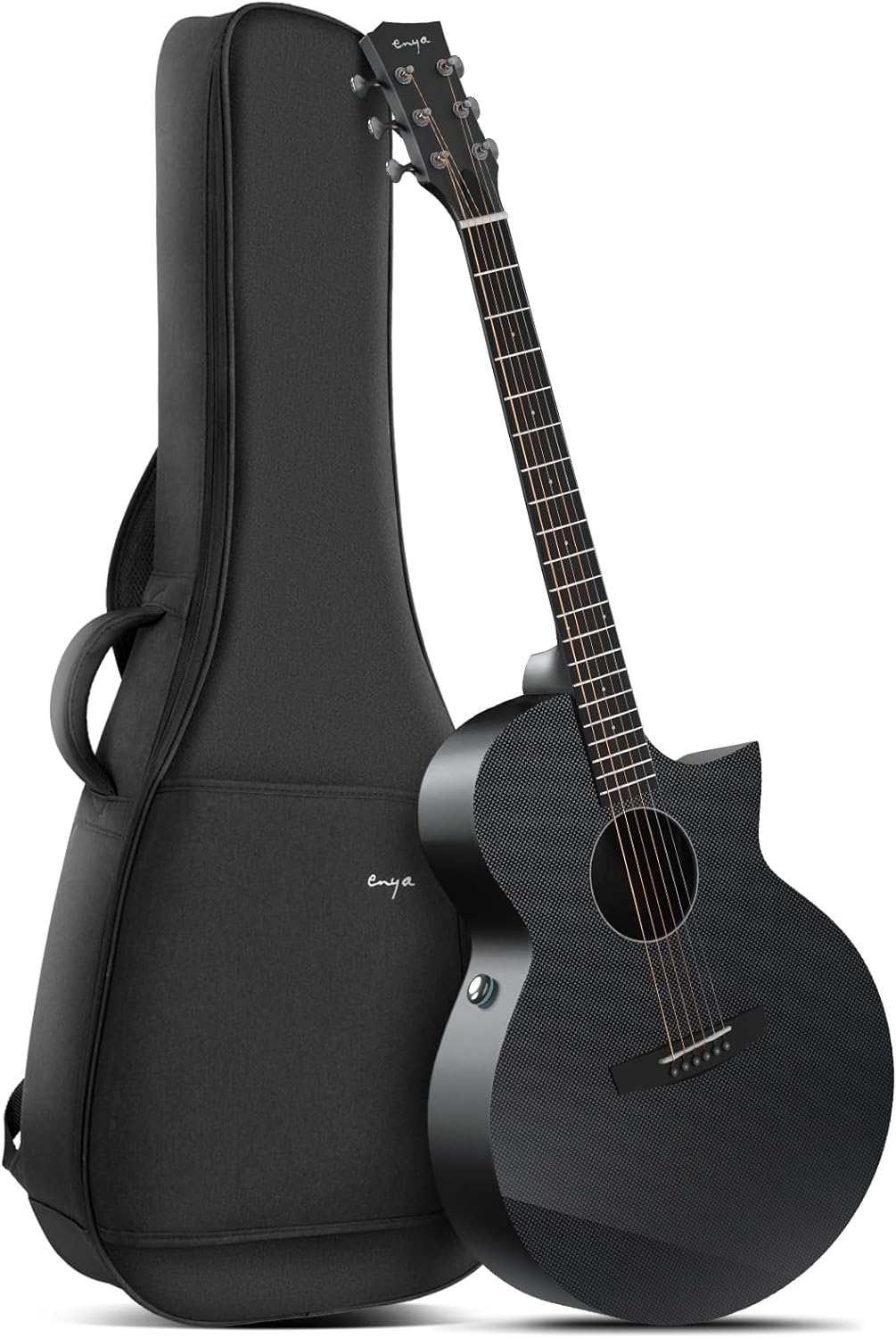 Enya X3 PRO Carbon Fiber Acoustic Electric Guitar with Built-in Effects & Bluetooth Speaker, 41' Smart Travel Guitar for Beginners & Performers, AcousticPlus SP1 Pickup, Gig Bag Included