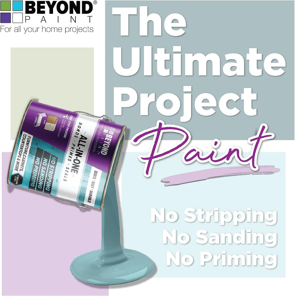 Beyond Paint Furniture, Cabinets and More All-in-One Refinishing Paint Gallon-Color: Mocha - No Stripping No Sanding No Priming