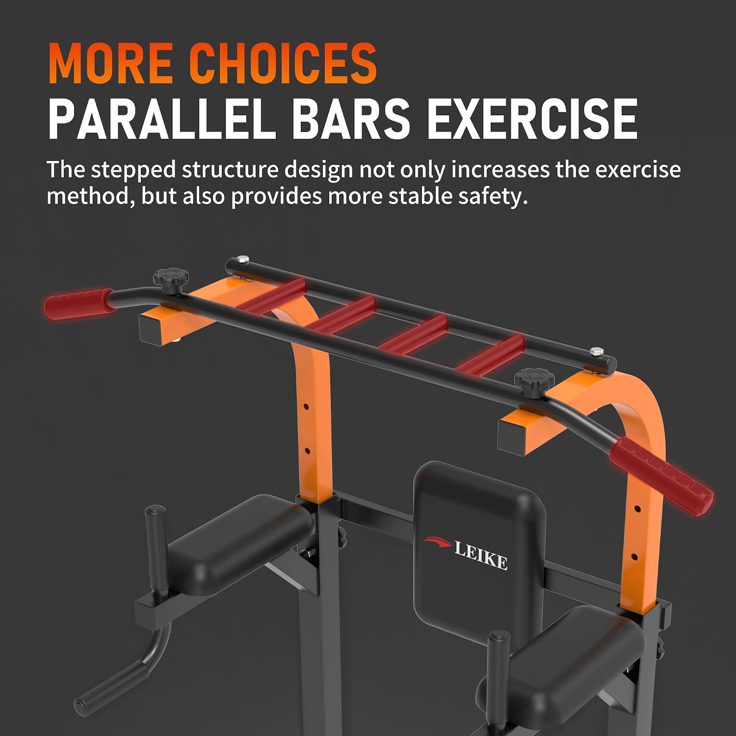 leikefitness Multifunction Power Tower Exercise Equipment,Pull Up Dip Station,Height Adjustable for Home Gym Strength Training Fitness Equipment,Dip Stands,Pull Up Bars,Push Up Bars,VKR