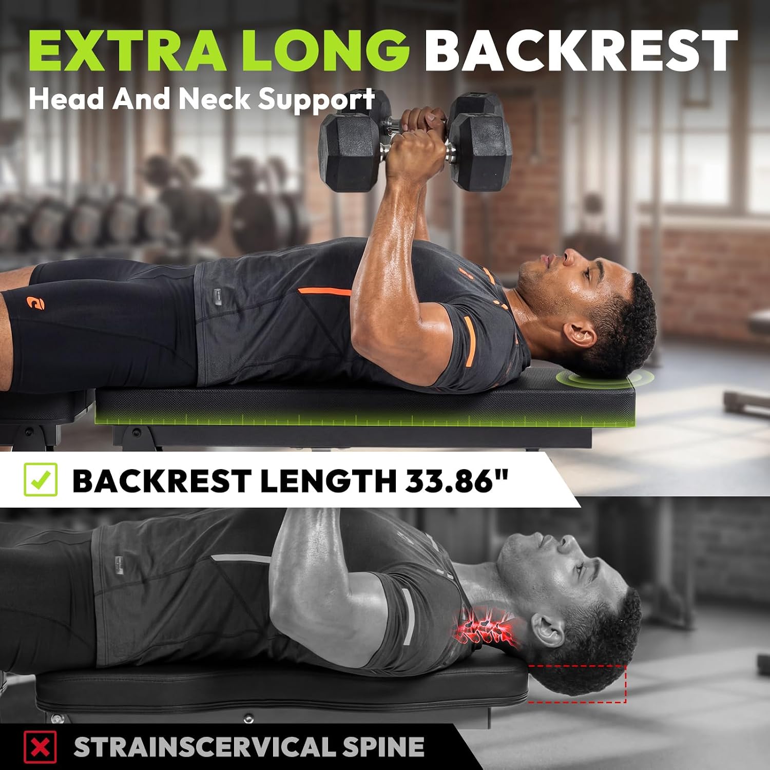HANDBODE Adjustable Weight Bench for Full Body Workout, 1300 LBS Weight Capacity Bench Press Bench of Home Gym Strength Training, Incline Upright Flat Utility Workout Bench with Fast Adjustment