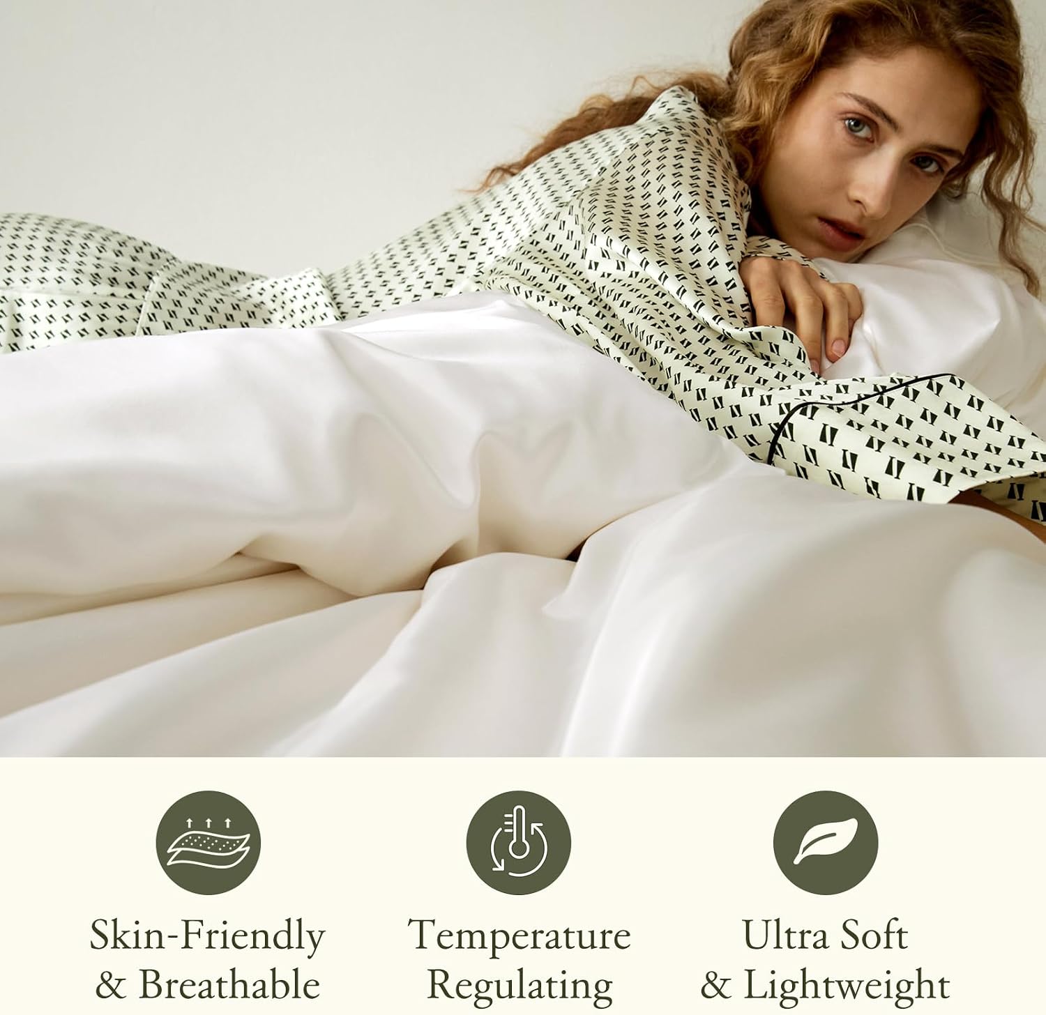 LilySilk 4PC Silk Fitted Sheet Set, 19 Momme Silk Bed Sheets, 1 Flat Sheet, 1 Fitted Sheet and 2 Oxford Silk Pillowcases, Silk Bedding Set 100% Top 6A Grade, Ivory, Full Size