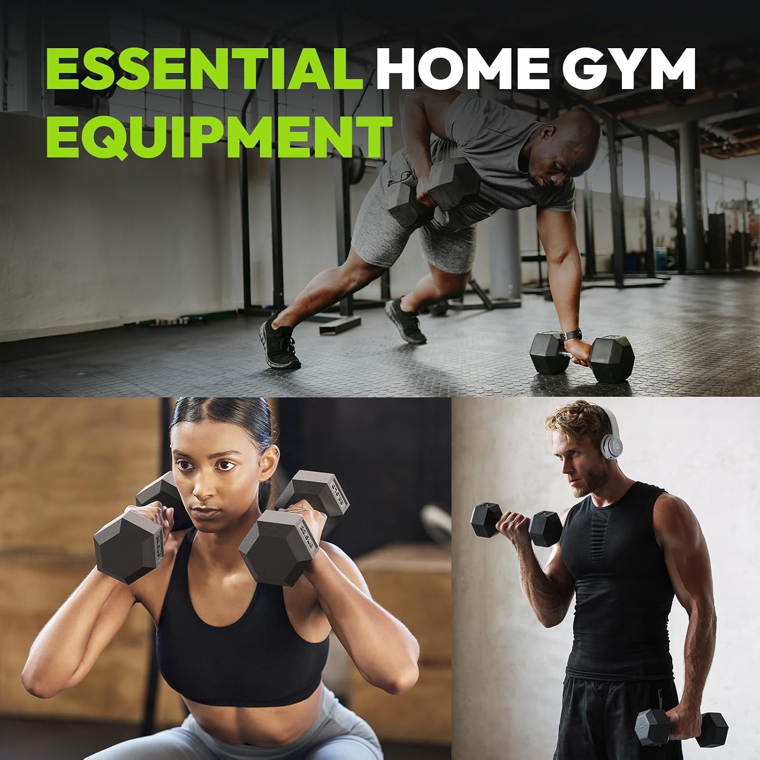 Hex Dumbbell Sets with Rack, 90-640 lb Rubber Encased Exercise & Fitness Dumbbells Set, Hand Weight for Strength Training, Weight Dumbbells