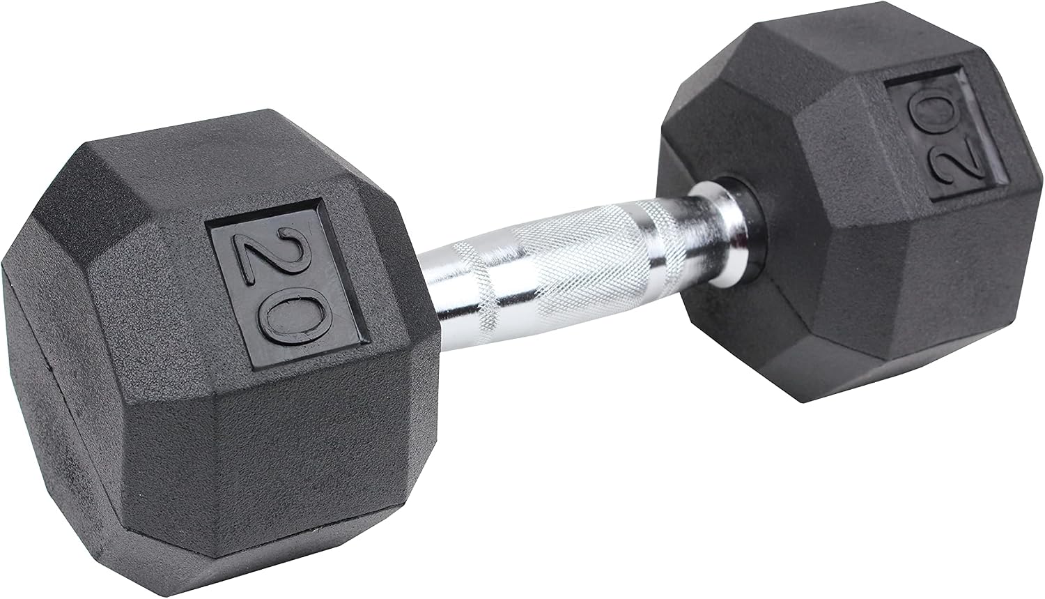 XPRT Fitness 150 lb Rubber Coated Dumbbell Set With Storage Rack (5/10/15/25/25lb Pair of Each)