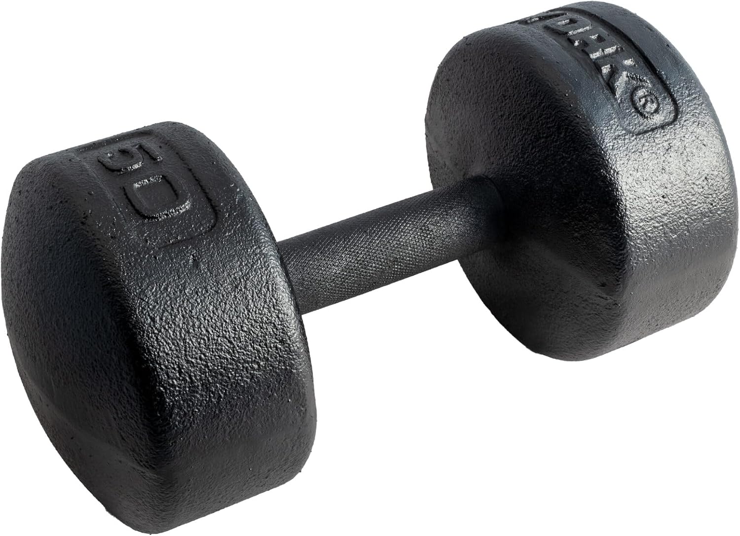 Legacy Solid Round Dumbbell Black – Heavy Duty Cast Iron Hand Weight with Knurled Ergonomic Grip for Strength Training, Muscle Toning, Home Gym Workout – 5 lb to 150 lb In Single & Pair