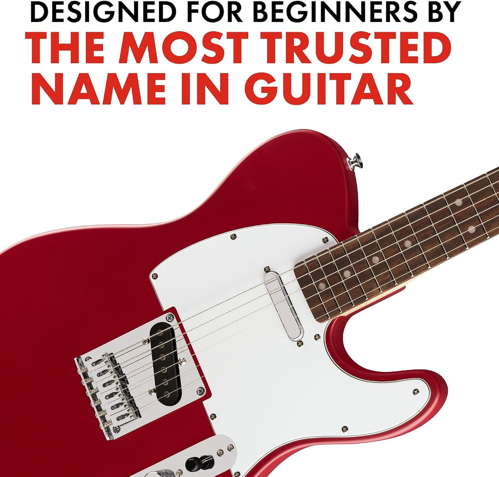 Fender Squier Debut Series Telecaster Electric Guitar, Beginner Guitar, 2-Year Warranty, Includes Free Lessons, Dakota Red with Satin Urethane Finish