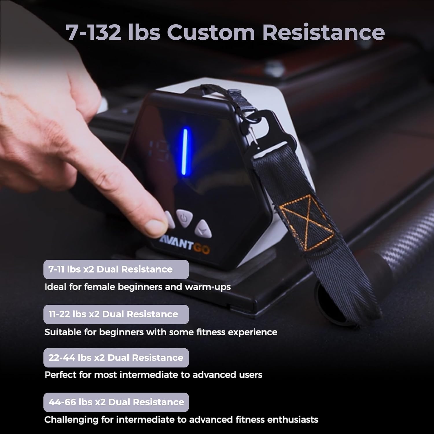 Portable Home Gym, Multifunctional Cable Fitness Machine, Resistance Adjustable Functional Trainer, App & Bluetooth Connection, Full Body Workouts, Fitness Anywhere, Gray