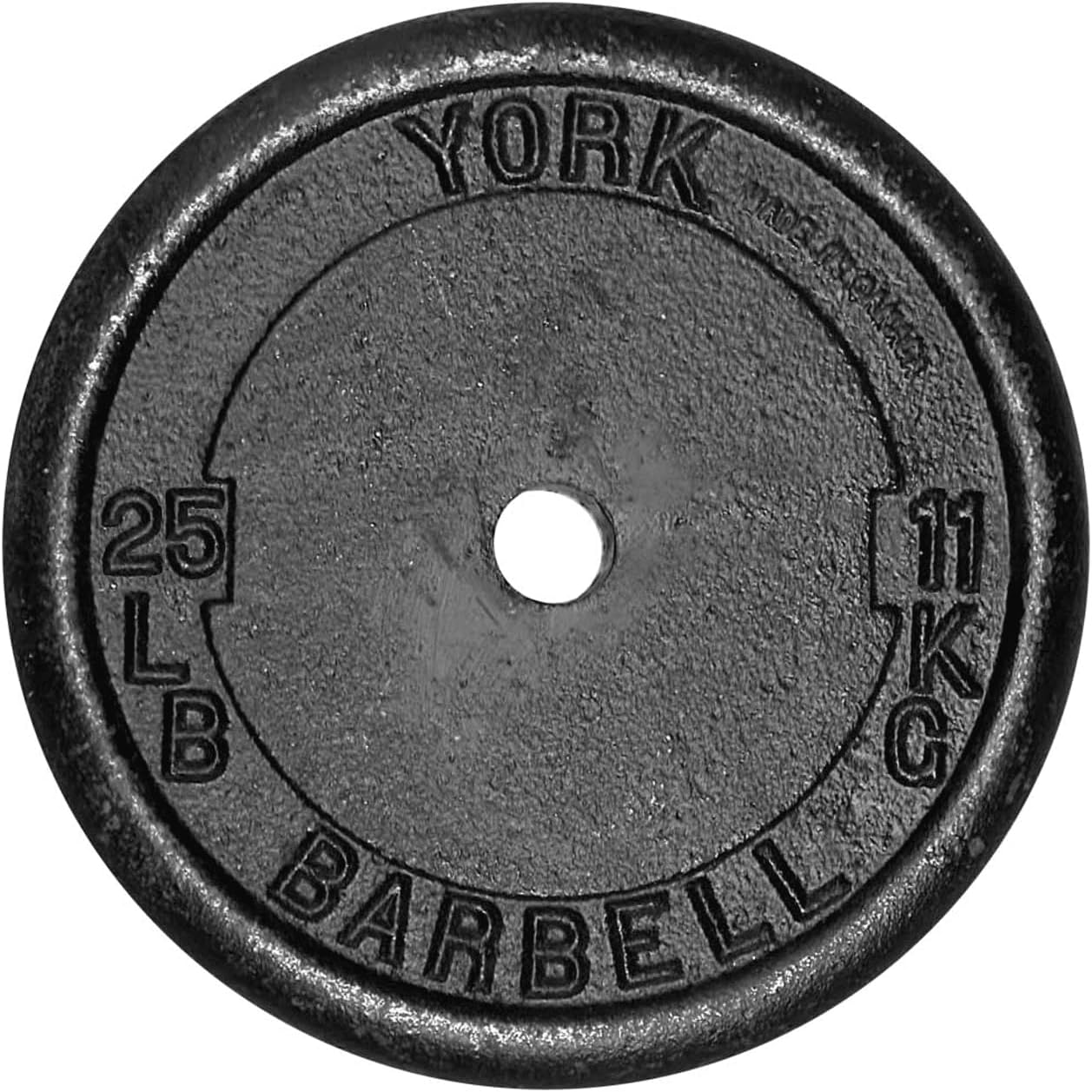 1″ Standard Contour Cast Iron Weight Plate (2.5LB–50LB) – Solid Cast Iron – Fits 1-Inch Bars & Dumbbell Handles – Adjustable Weights for Strength Training, Home Gym & Fitness Workouts