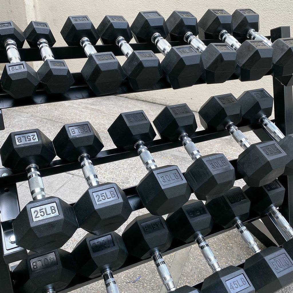 350/450/550 lbs Hex Weight Dumbbells Sets with Rack Rubber Encased Dumbbell Free Weights Set for Home Gym Weight Rack with Dumbbells Set