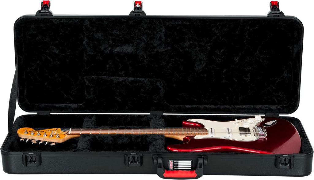 Gator Cases Molded Flight Case for Strat/Tele Style Electric Guitars with TSA Approved Locking Latch, (GTSA-GTRELEC)