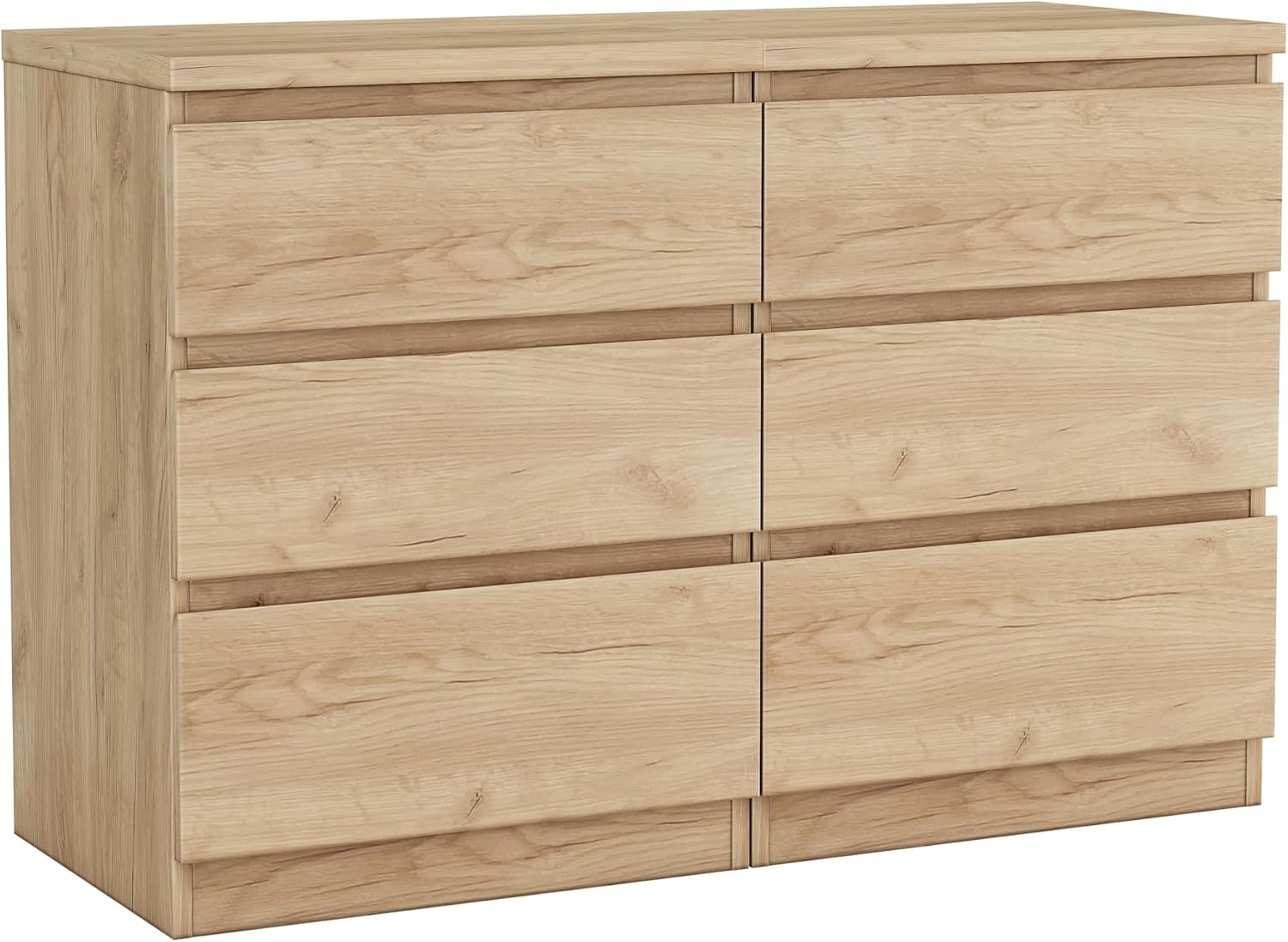 Nightstand with Drawers, Bedside Table with Drawers, Sofa Side Table Storage Cabinet, Night Stand for Bedroom Living Room (2, 3 Drawers Nature)