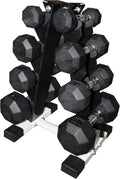 Ader 5,10,15,25lb Octagon Rubber Dumbbell 96lb, 4 Pairs