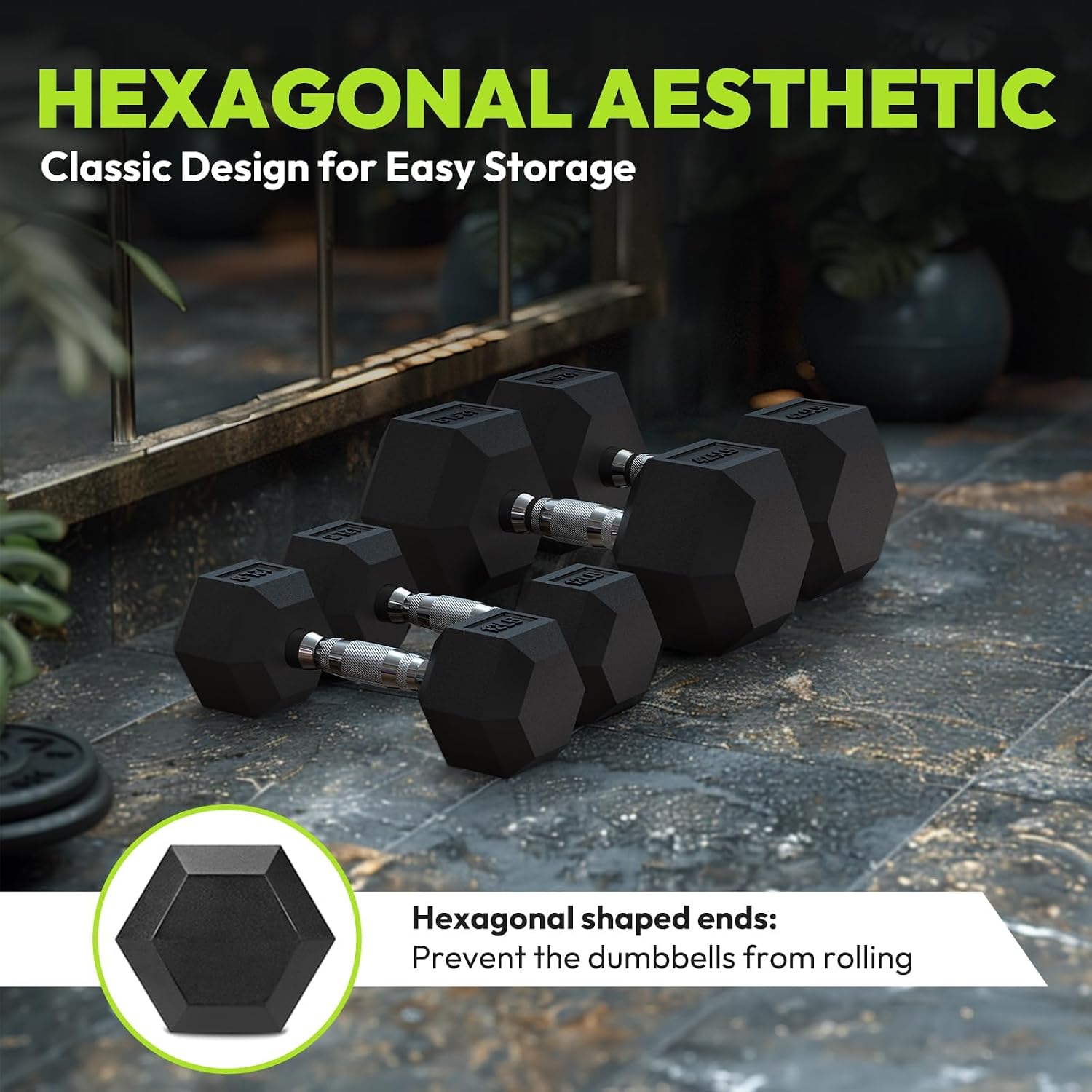 Hex Dumbbell Sets with Rack, 90-640 lb Rubber Encased Exercise & Fitness Dumbbells Set, Hand Weight for Strength Training, Weight Dumbbells