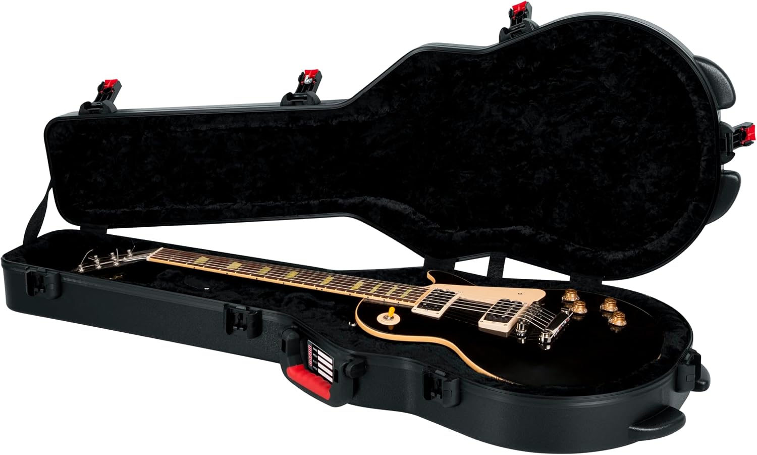 Gator Cases Molded Flight Case for Les Paul Electric Guitar with TSA Approved Locking Latch, (GTSA-GTRLPS)