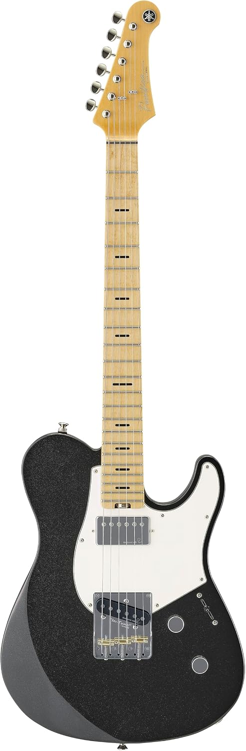 Pacifica SC Professional Electric Guitar with Maple Fingerboard, Black Metallic with Hard Case