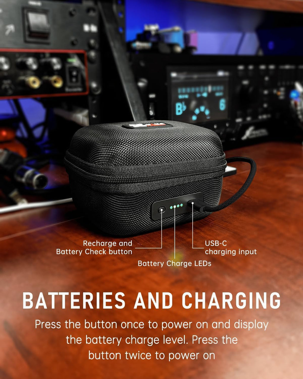 Xvive AC58 Wireless Guitar System 5.8GHz, A58 Guitar Wireless System with Charging Case for Active or Passive Pickup Electric/Acoustic Bass Guitar
