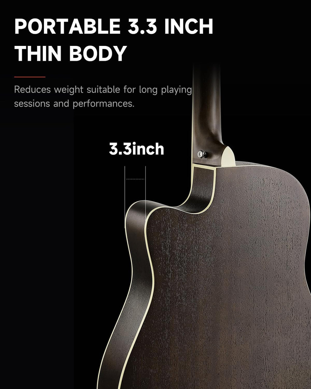 Donner 41-Inch Acoustic Electric Guitar Kit for Beginners, Full Size with Capo, Picks, Tuner, Strings, Strap - Sunbrust