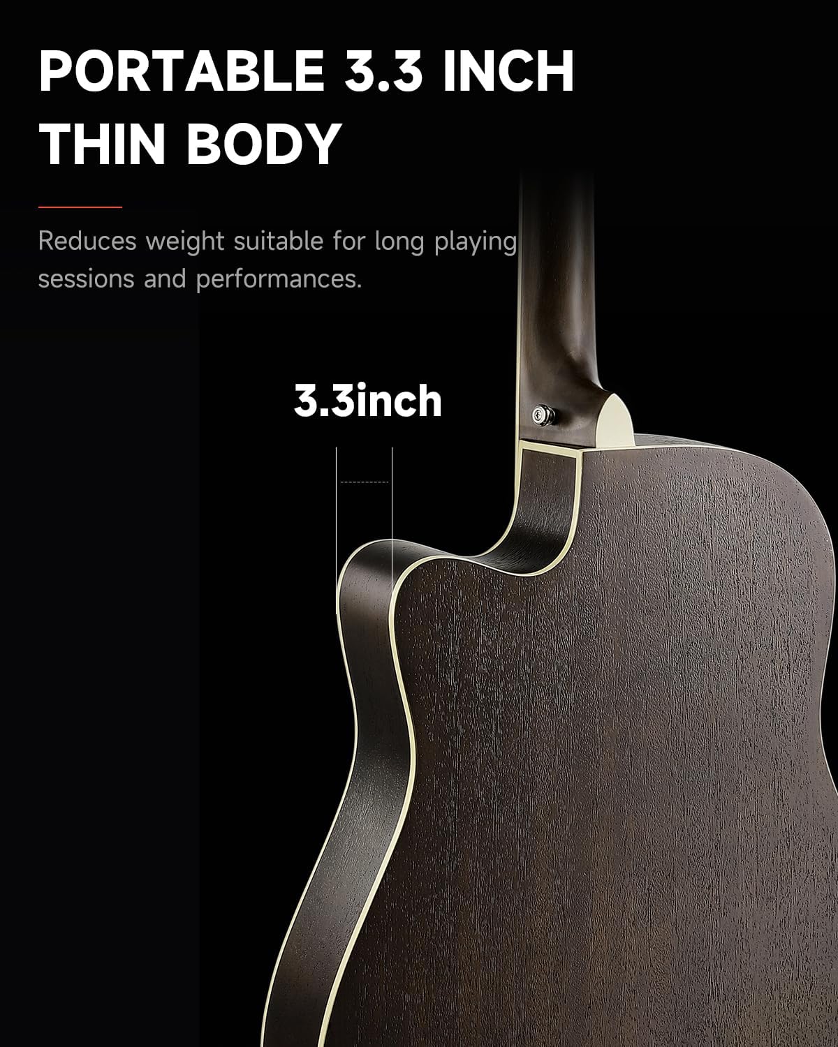 Donner 41-Inch Acoustic Electric Guitar Kit for Beginners, Full Size with Capo, Picks, Tuner, Strings, Strap - Sunbrust