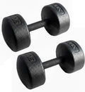 Legacy Solid Round Dumbbell Black – Heavy Duty Cast Iron Hand Weight with Knurled Ergonomic Grip for Strength Training, Muscle Toning, Home Gym Workout – 5 lb to 150 lb In Single & Pair