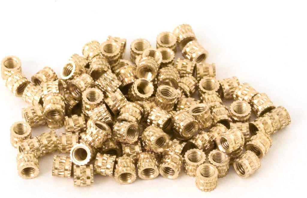 [ J&J Products ] M3 Brass Insert, 4 mm (Length), Female Thread, Injection Mold Type, 1000 pcs