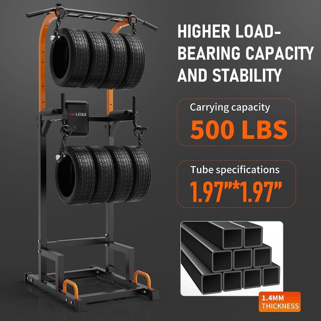 leikefitness Multifunction Power Tower Exercise Equipment,Pull Up Dip Station,Height Adjustable for Home Gym Strength Training Fitness Equipment,Dip Stands,Pull Up Bars,Push Up Bars,VKR