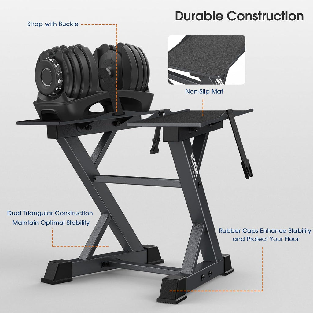 Adjustable Dumbbell Rack Weight Rack Heavy Duty, Home Gym Dumbbell Storage Stand Holder