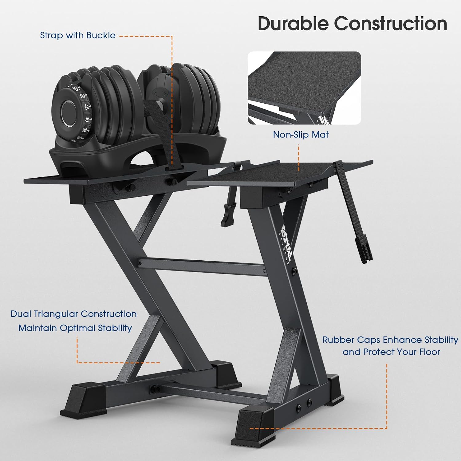 Adjustable Dumbbell Rack Weight Rack Heavy Duty, Home Gym Dumbbell Storage Stand Holder