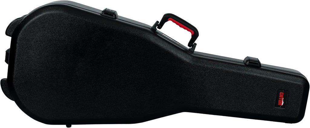 Gator Cases Molded Flight Case For Acoustic Dreadnought Guitars With TSA Approved Locking Latches, (GTSA-GTRDREAD)