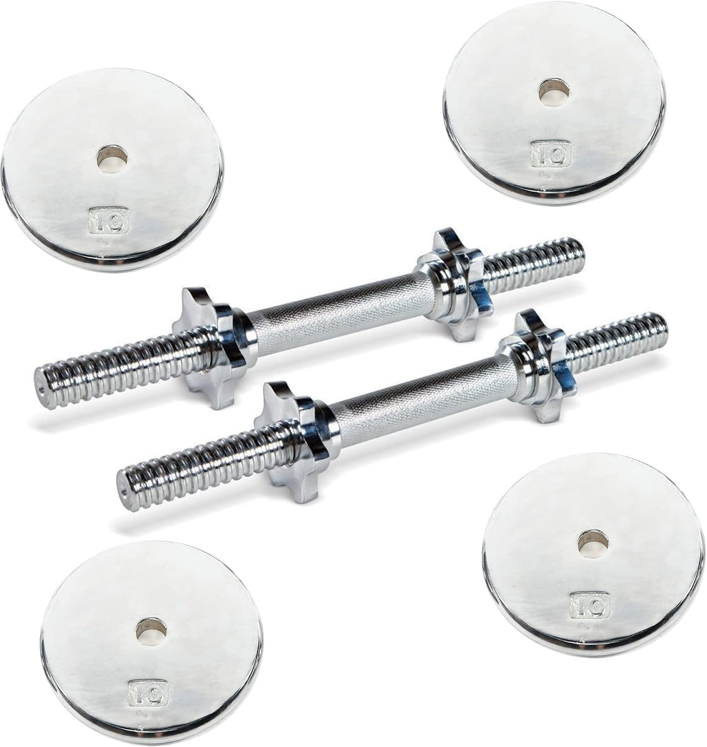 Ader 40lb Chrome Dumbbell Set, 20lb each