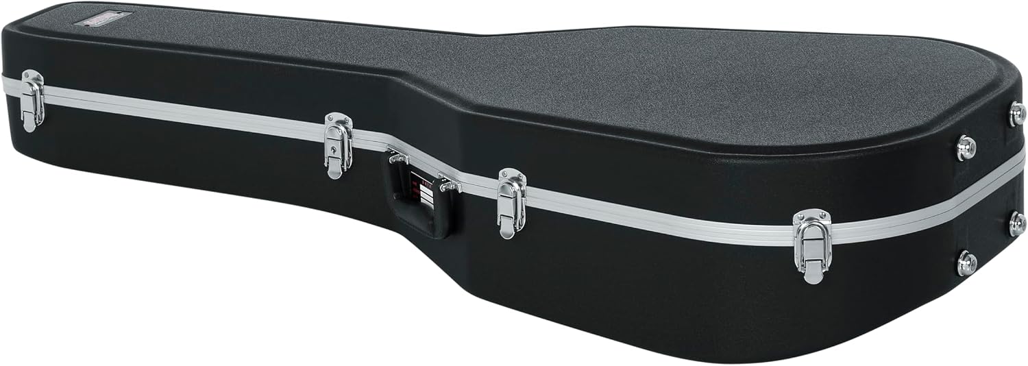 Gator Cases Deluxe ABS Molded Case for Acoustic Guitars; Fits Ovation Style Deep Contour Acoustic Guitars (GC-DEEP BOWL)