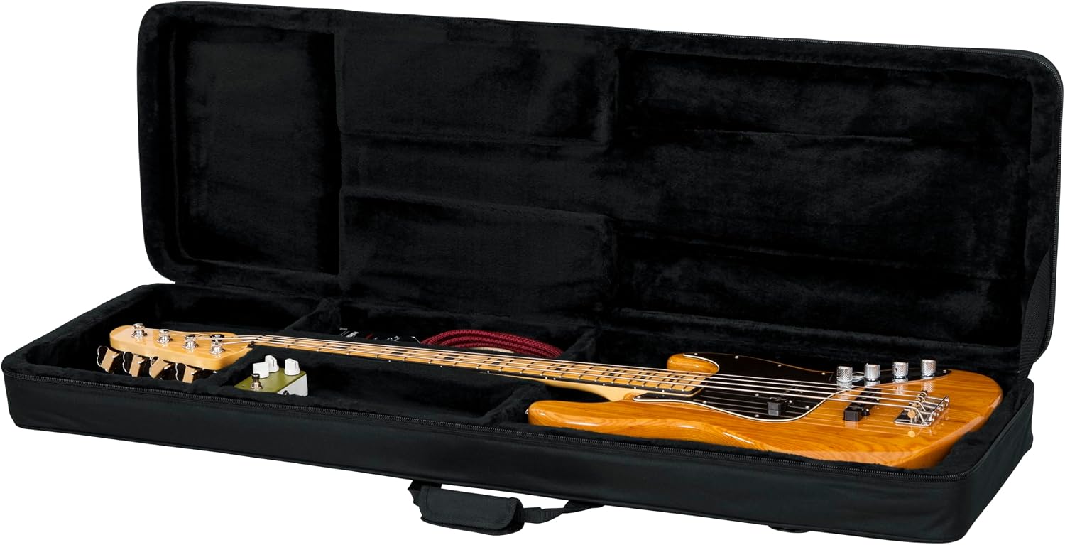 Gator Cases Lightweight Polyfoam Guitar Case for Electric Bass Guitars; (GL-BASS)