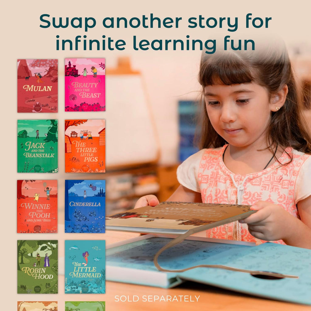 Cali's Books Goldilocks and The Three Bears - infinibook Reader Recordable Storybooks for Kids, Customizable Interactive Audio Book Reader for Toddlers, Educational Screen-Free Toy