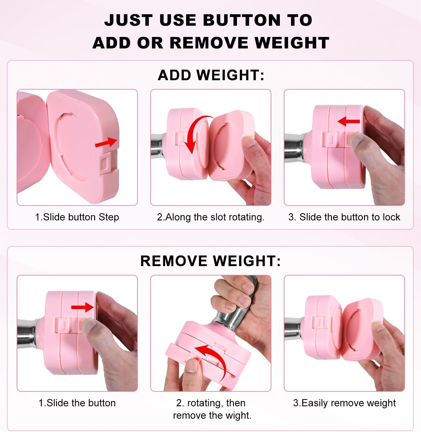 15LB 20LB 30LB 40LB 50LB Adjustable Dumbbell Set Free Weights Dumbbells Set for Women Men Hand Weights Sets Adjust Dumbbell Weight Sets for Home Gym Exercise Workout Strength Training Equipments