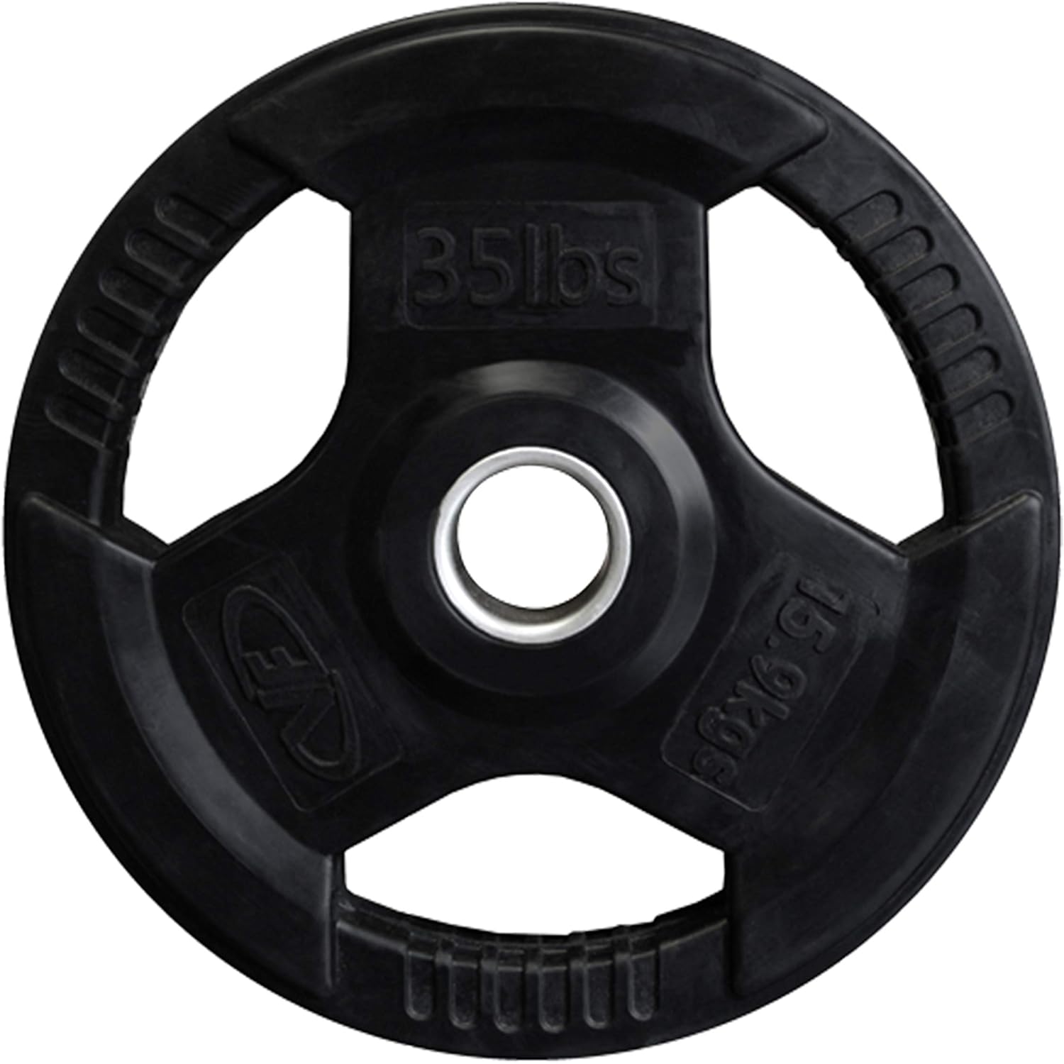 Valor Fitness OP Olympic Weight Plates Coated Rubber Weights w/Weight Plate Set, Barbell Weights w/Grips for Home Gym
